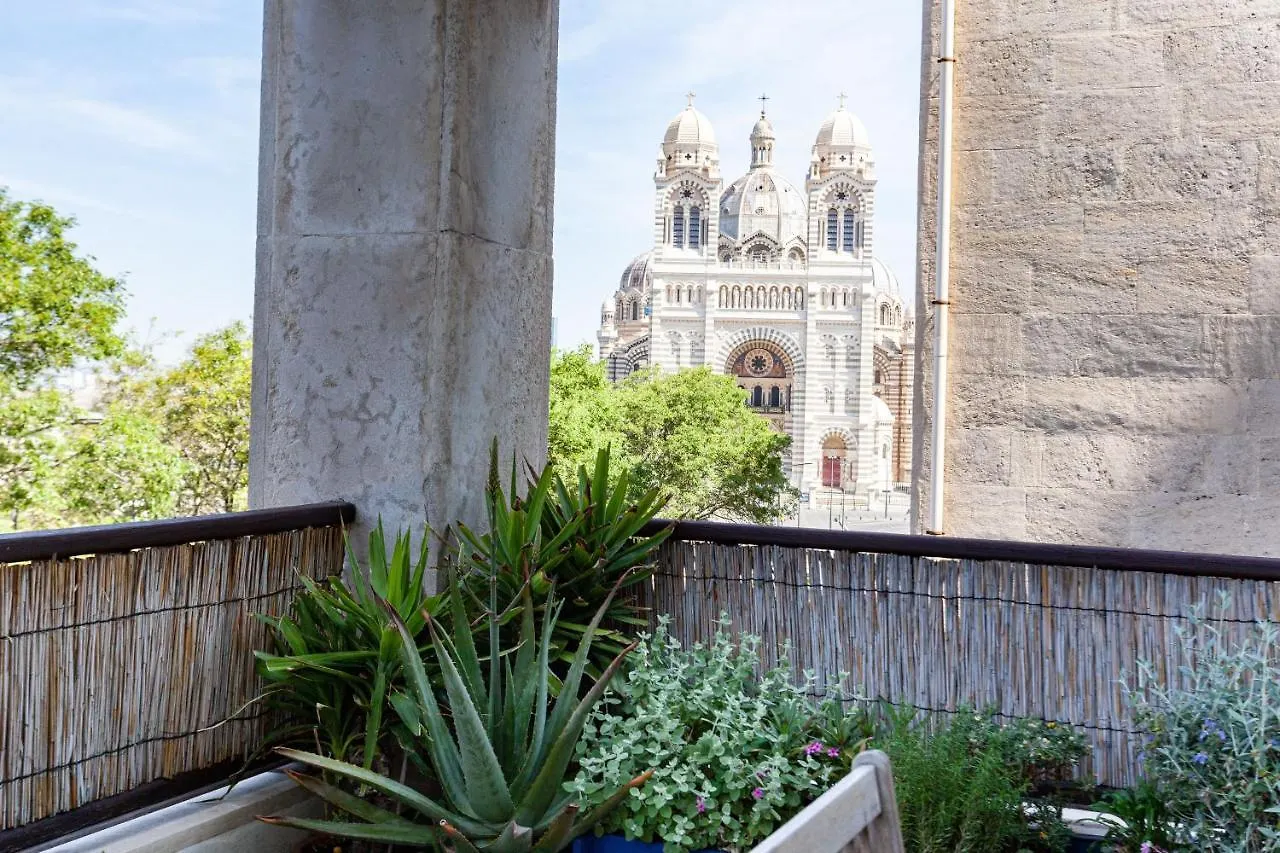 Terrasse Fadoli - Grande Terrasse Avec Vue Mer Et Cathedrale Apartment Marseille